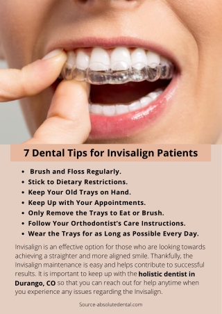 7 Dental Tips for Invisalign Patients