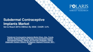 Subdermal Contraceptive Implants Market Potential Growth, Analysis of Top Key