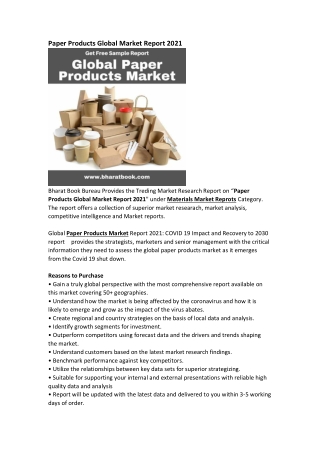 Global Paper Products Market