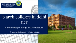 One of the Top B arch Colleges in Delhi NCR