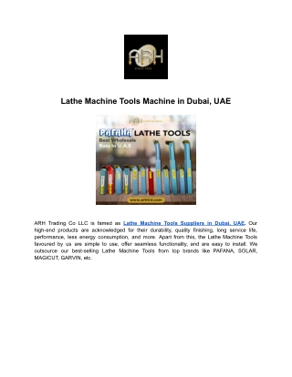 Lathe Machine Tools Machine in Dubai, UAE