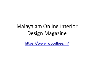 Malayalam Online Interior Design Magazine