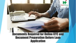 Documents Required for Online KYC and Document Preparation Before Loan Application