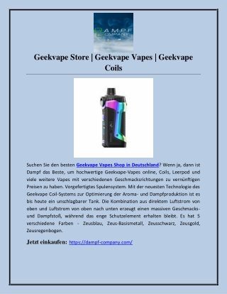Geekvape Store | Geekvape Vapes | Geekvape Coils
