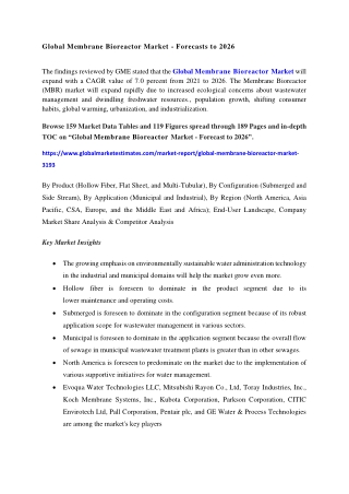 Membrane Bioreactor Market Size & Growth