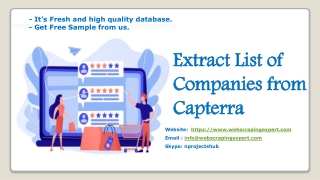 Extract List of Companies from Capterra