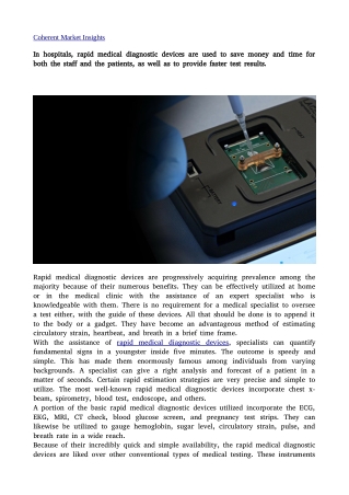 rapid medical diagnostic devices27