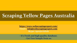 Scraping Yellow Pages Australia
