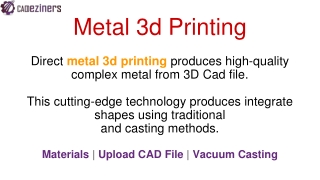 Metal 3d Printing Services