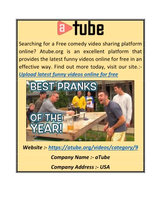 Upload Latest Funny Videos Online for Free | Atube.org