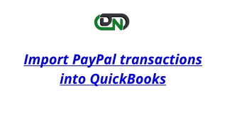 Import PayPal transactions into QuickBooks