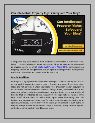 Can Intellectual Property Rights Safeguard Your Blog