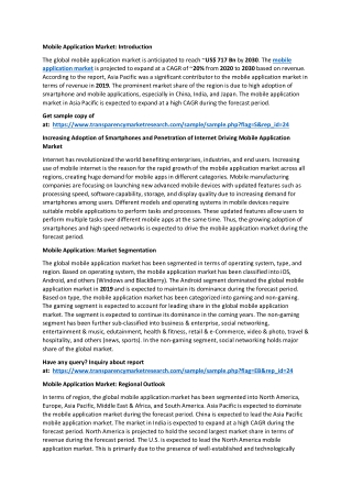 Mobile Application Market
