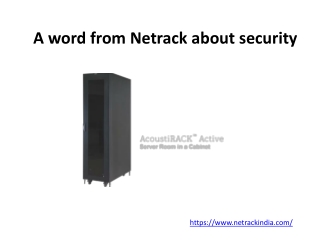 A word from Netrack about security