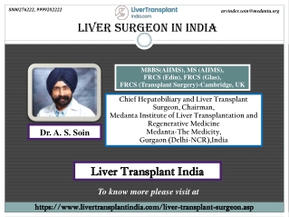 One of The Best Liver Surgeon in India