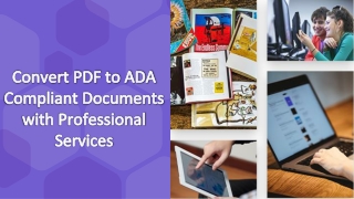 Convert PDF to ADA Compliant Documents with Professional Services