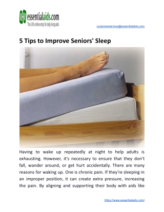 5 Tips to Improve Seniors' Sleep