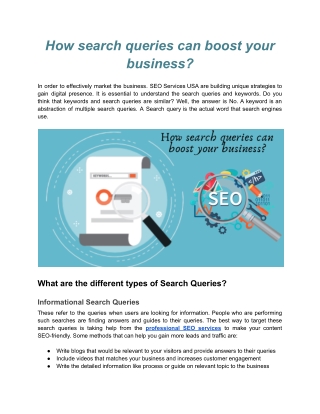 How search queries can boost your business