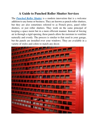 Punched Roller Shutter