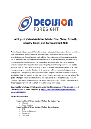 Intelligent Virtual Assistant Market by Companies, Growth, Competitors Analysis, New Technology and Forecast to 2027