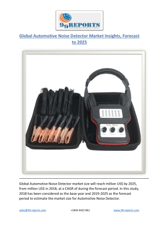 Global noise detector market size