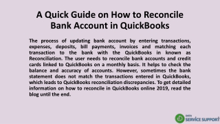 A Quick Guide on How to Reconcile Bank Account in QuickBooks