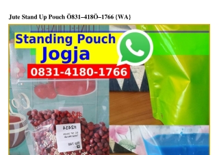 Jute Stand Up Pouch ౦8ЗI–4I8౦–I766[WA]