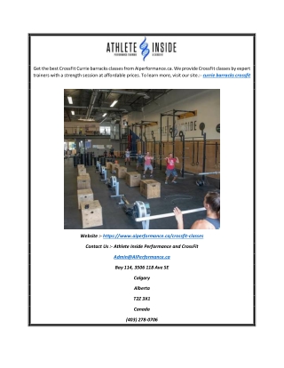 Currie Barracks Crossfit | Aiperformance.ca