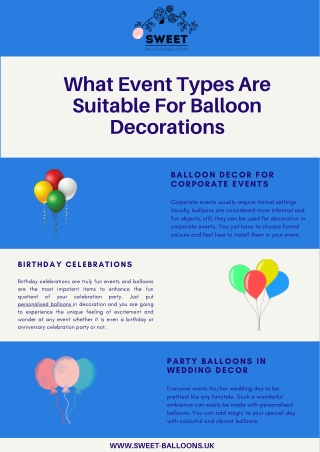 What Event Types Are Suitable For Balloon Decorations