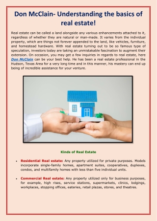 Don McClain- Understanding the basics of real estate-converted