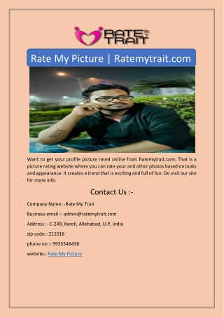 Rate My Picture | Ratemytrait.com