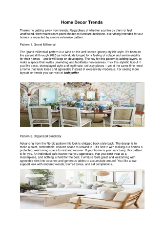 Home Decor Trends