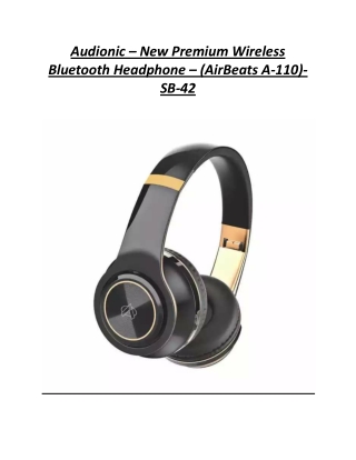 Audionic – New Premium Wireless Bluetooth Headphone – (AirBeats A-110)-SB-42