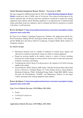 COVID-19 Impact on Global Rotating Equipment Repair Market