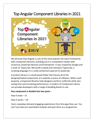 Top Angular Component Libraries in 2021