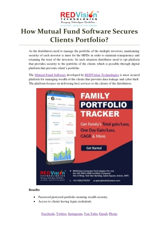 How Mutual Fund Software Secures Clients Portfolio