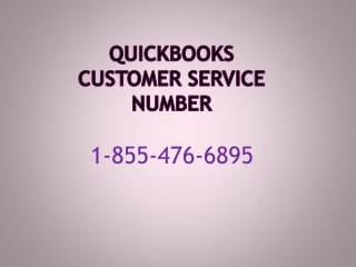 QuickBooks Customer Service Number 1-855-476-6895