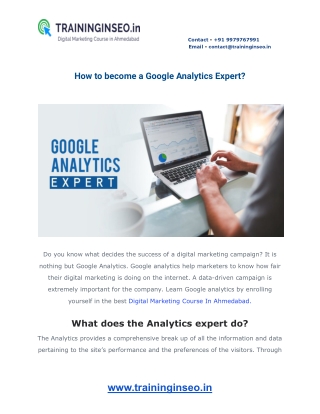 How to become a Google Analytics Expert