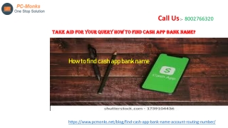 Take Aid For Your Query How To Find Cash App Bank Name?