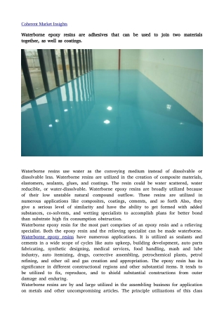 Waterborne epoxy resins28