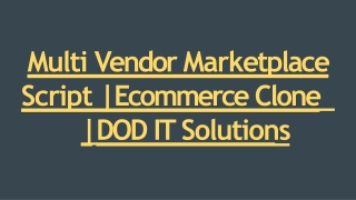 Readymade Best Ecommerce Clone Script - DOD IT Solutions