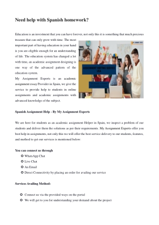 Need help with Spanish homework?