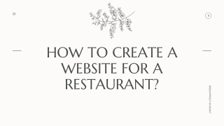 Benefits of creating of website for restaurant
