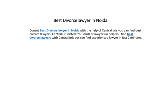 Best Divorce lawyer in Noida
