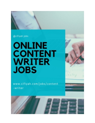 Online content writer jobs vacancy for fresher
