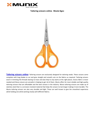 Tailoring scissors online - Munix Kgoc