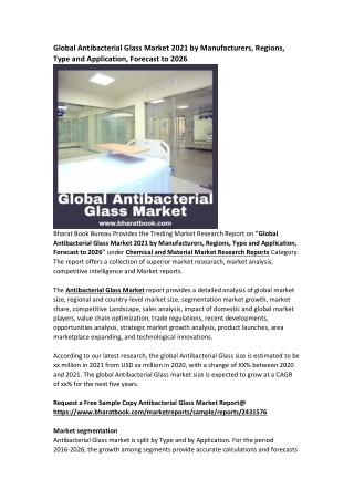 Global Antibacterial Glass Market