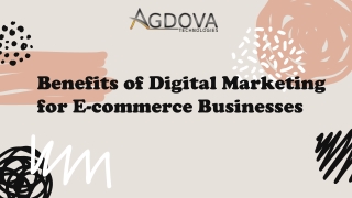 Benefits of Digital Marketing for E-commerce Businesses