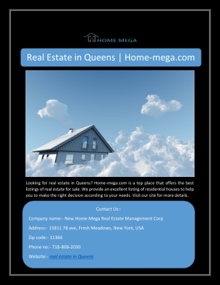 Real Estate in Queens | Home-mega.com