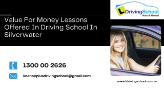 Lessons Offered In Driving School In Silverwater and Macquarie Park